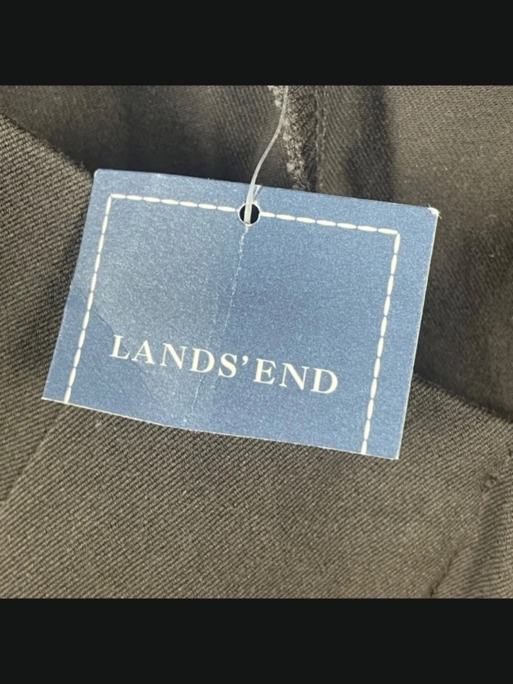 NEW Lands End Pants Womens 10 brown straight leg cropped trouser classic retro - Picture 5 of 10